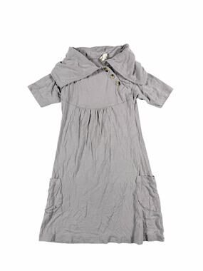 Kate Quinn Organics Bamboo Short Sleeve Lounge Pocket Dress 4 Lavender
